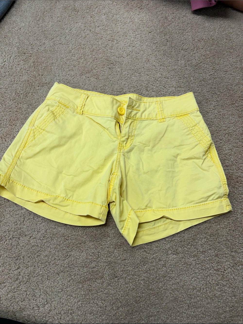Maurices Lemon Yellow Cotton Bermuda Shorts
